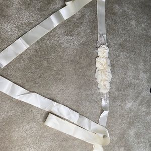 Cream Wedding Sash never worn